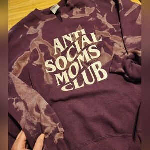 Anti-Social Moms Club Bleached Sweatshirt